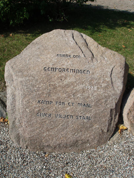 Genforeningsstene i Agerup by og sogn, Næstved kommune