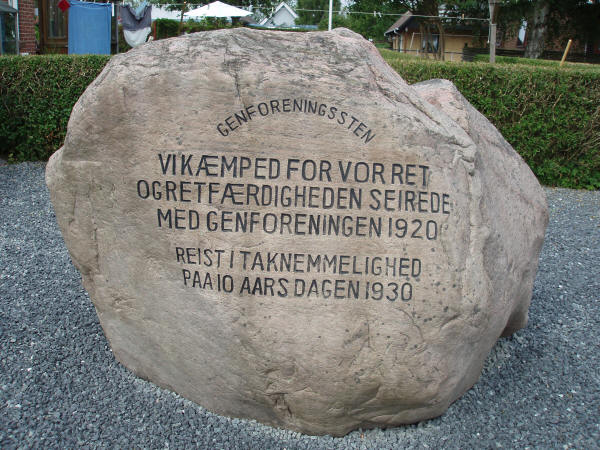 Genforeningssten i Egernsund by og sogn, Sønderborg kommune