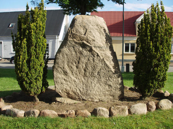 Bagside af genforeningsstenen i Herborg, Ringkøbing-Skjern kommune
