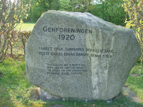 Genforeningssten i Kværs by og sogn, Sønderborg kommune