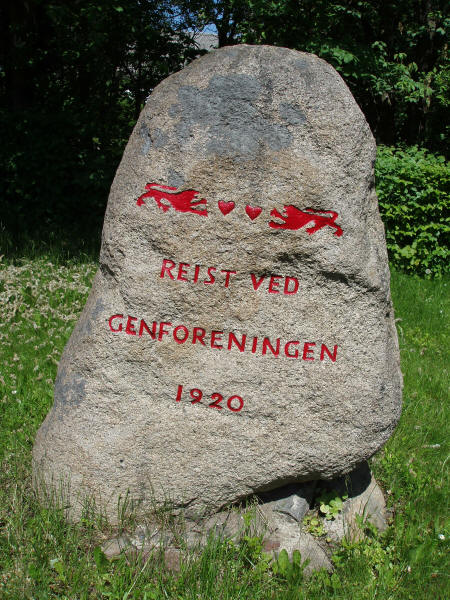 Genforeningssten i Rode by, Sønder Dalby sogn, Faxe kommune