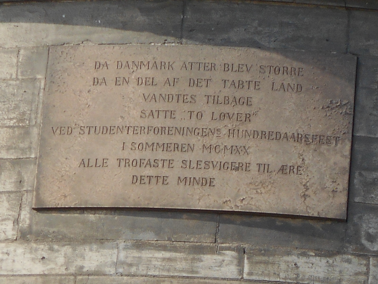 Mindetavle på den tidligere studenterforeningsbygning, Studiestræde 50, 1554  København V.